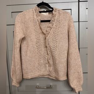 Sezane Angelie sweater, size small in light beige